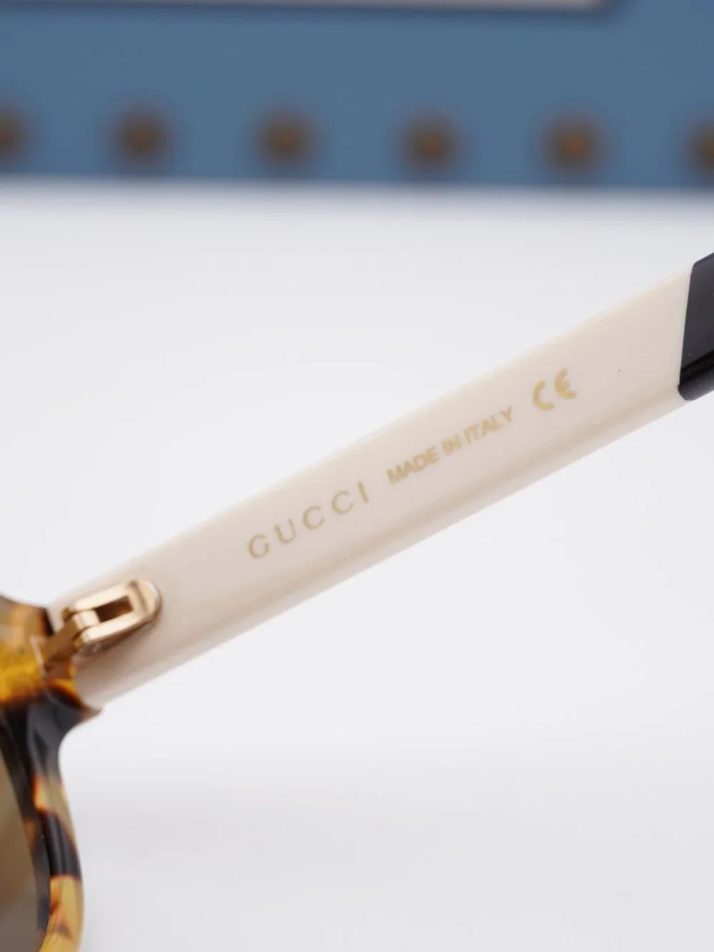 Gucci GG0463S 005 Aviator Sunglasses - Havana/Ivory\Brown